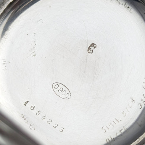 1905年頃 アンティーク ロンジン 懐中時計 エナメル装飾 銀側ケース 動作良好